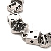 304 Stainless Steel Dice Link Chain Bracelets BJEW-E094-04AS-2