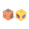 Two Tone Opaque Acrylic Beads OACR-N162-01-2