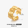 304 Stainless Steel Cuff Open Rings for Women WG241C9-01-1