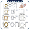 24Pcs 12 Styles Mini Vintage Resin Photo Frame AJEW-NB0009-51-2