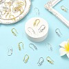 40Pcs 4 Colors Brass Micro Pave Clear Cubic Zirconia Hoop Earring Findings KK-CP0001-10-5
