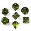 Metal Enlaced Glass Polyhedral Dice Set G-T122-75D-1