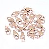 Brass Lobster Claw Clasps X-KK-F764-15RG-2