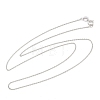 Anti-Tarnish Trendy Unisex Rhodium Plated 925 Sterling Silver Cable Chains Necklaces STER-M034-B-07-2