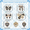 30Pcs 5 Styles Alloy Rhinestone Pendants FIND-SC0016-47-2