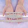 3Pcs 3 Style Crystal Rhinestone Wedding Bridal Belt AJEW-CP0001-67-3