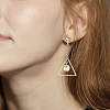 10Pcs Brass Micro Clear Cubic Zirconia Sun Stud Earring Findings KK-BC0001-97-5