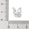 Brass Pave Clear Cubic Zirconia Hollow Connector Charms KK-Z061-03P-3