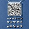 64Pcs 16 Styles Tibetan Style Alloy European Large Hole Beads FIND-FS0002-63-7