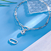 2Pcs 2 Styles 925 Sterling Silver Locking Carabiner Clasps STER-PH0003-92-4