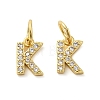 Brass Micro Pave Cubic Zirconia Pendants KK-M273-02G-K-1