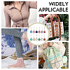 12Pcs Flat Round Alloy Resin Zipper Pulls Charms FIND-CY0002-31-6