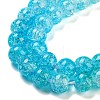 Spray Painted Crackle Glass Beads Strands DGLA-C002-6mm-10-4