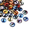 Printed Transparent Glass Cabochons GL-CBAA22A-07-1