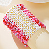 12Pcs Valentine's Day Polymer Clay & Acrylic Beaded Stretch Bracelets Set for Women FS-WG6B295-03-1