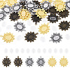 30Pcs 3 Colors Vintage Tibetan Style Alloy Flower Pendant Cabochon Bezel Settings TIBEP-TA0001-47-1