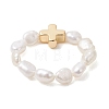 Natural Cultured Freshwater Pearl Finger Rings RJEW-JR01011-4