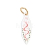 304 Stainless Steel Enamel Pendants STAS-C169-01A-1
