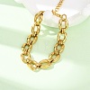 304 Stainless Steel Rectangle Link Chain Bracelets for Women BJEW-F536-18G-4