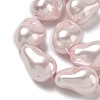 Electroplate Porcelain Imitation Pearl Beads Strands PORC-K009-01A-3