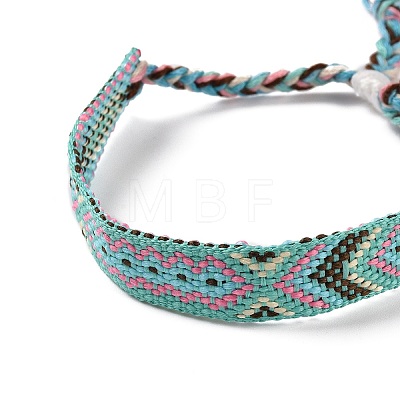 Polyester-cotton Braided Rhombus Pattern Cord Bracelet FIND-PW0013-001A-19-1