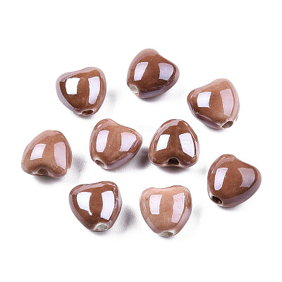 Pearlized Handmade Porcelain Beads X1-PORC-T007-21-15-1