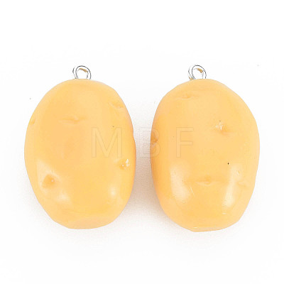 Opaque Resin Pendants X-RESI-S356-080-1