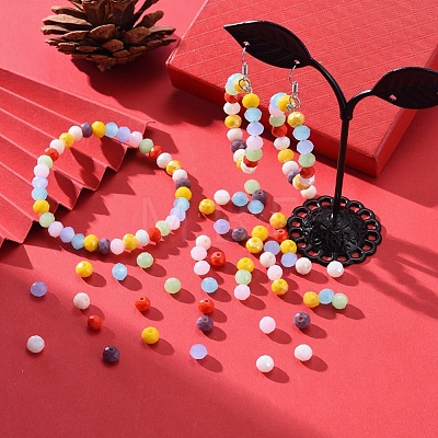 500Pcs 10 Style Opaque Solid Color & Electroplate Glass Beads EGLA-YW0001-20B-1