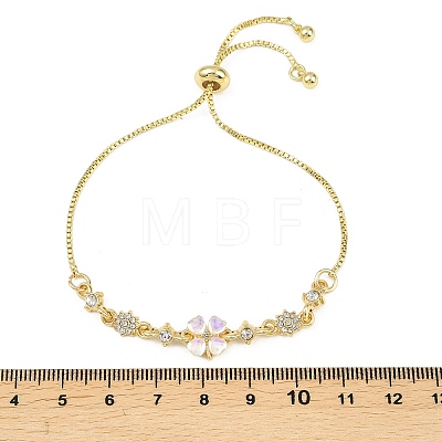 Alloy Rhinestone Slider Bracelets BJEW-A156-06G-1