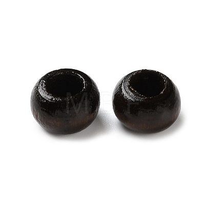 Spray Painted Wooden European Beads WOOD-A029-06B-1