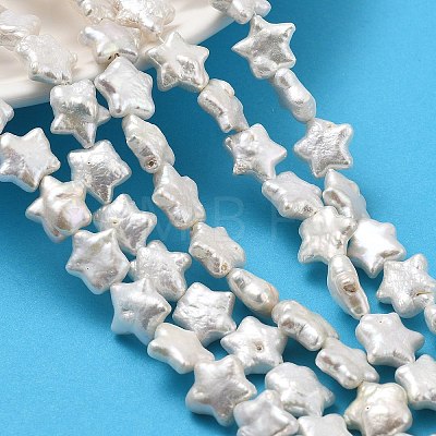 Natural Baroque Keshi Pearl Beads Strands PEAR-P064-04B-01A-1