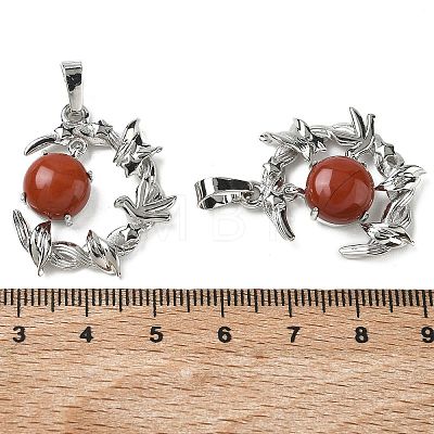 Natural Red Jasper Pendants G-B194-01P-06-1