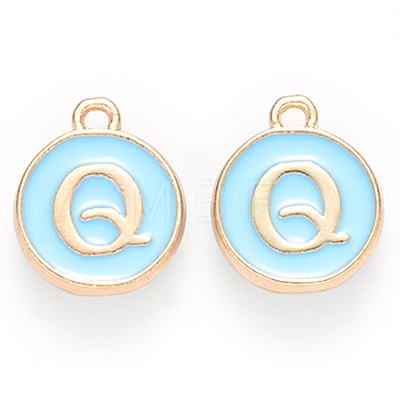 Golden Plated Alloy Enamel Charms X-ENAM-S118-04Q-1