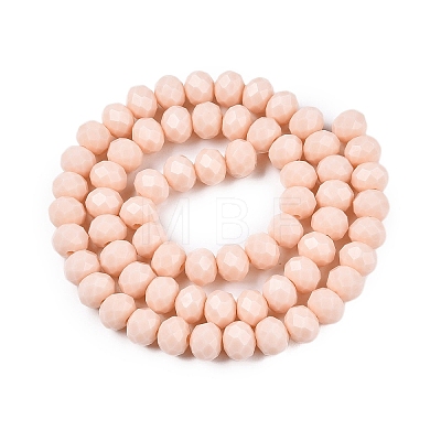 Opaque Solid Color Imitation Jade Glass Beads Strands LS-EGLA-A044-P8mm-D05-1