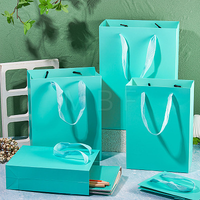 10Pcs 5 Sizes Kraft Paper Gift Shopping Bags Set ABAG-TA0002-23C-1