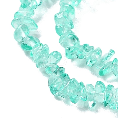Spray Painted Transparent Glass Beads Strands GLAA-P060-01A-08-1