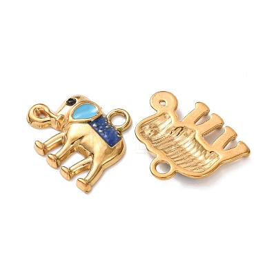 304 Stainless Steel Enamel Pendants STAS-Z193-12G-01A-1