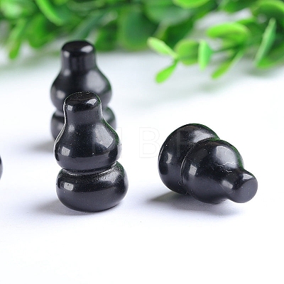 Natural Obsidian Healing Gourd Figurines PW-WG86779-01-1