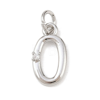 Brass Micro Pave Clear Cubic Zirconia Charms KK-P339-27P-1