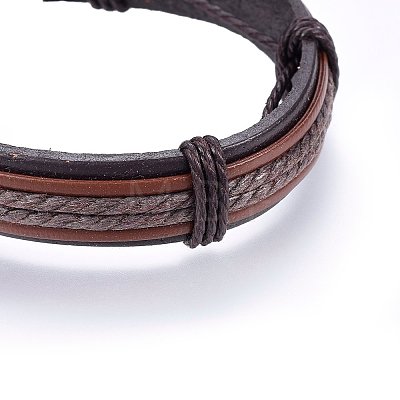 Leather Cord Bracelets BJEW-F347-09-1