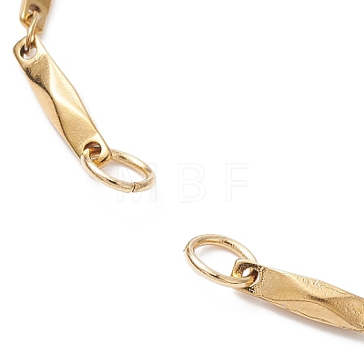Ion Plating(IP) 304 Stainless Steel Faceted Bar Link Chain Bracelet Makings X-AJEW-JB01184-01-1