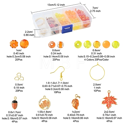 Acrylic Bead DIY Earring Making Kits DIY-FS0006-67C-1