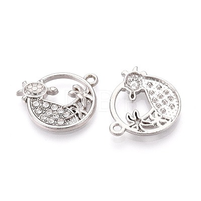 Alloy and Rhinestone Pendants PALLOY-T092-18C-P-1