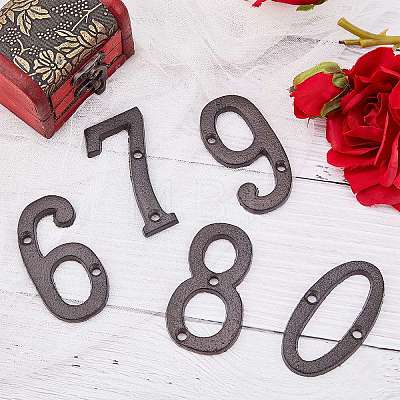 Iron Home Address Number AJEW-WH0126-24J-1