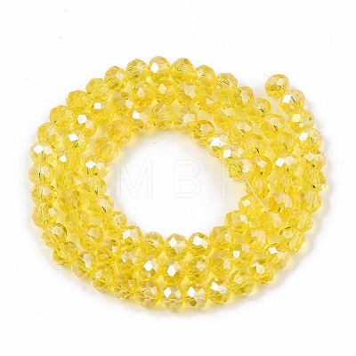 Electroplate Glass Beads Strands EGLA-A034-T6mm-B20-1