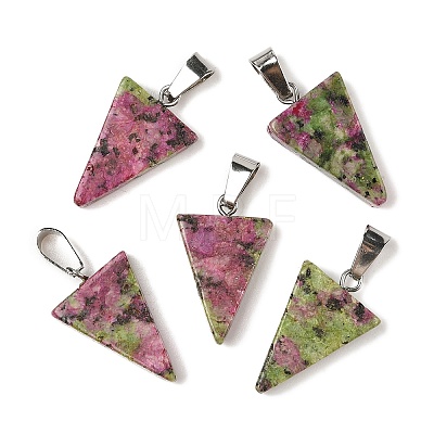 Natural Dyed White Jade Pendants G-B127-04P-01-1