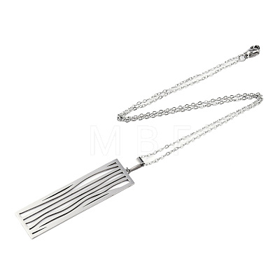 201 Stainless Steel Pendant Necklaces NJEW-S105-JN613-45-1-1