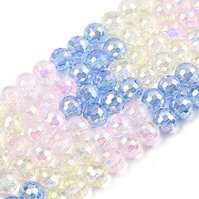 Electroplate Glass Beads Strands EGLA-D300-06-6mm-22-1