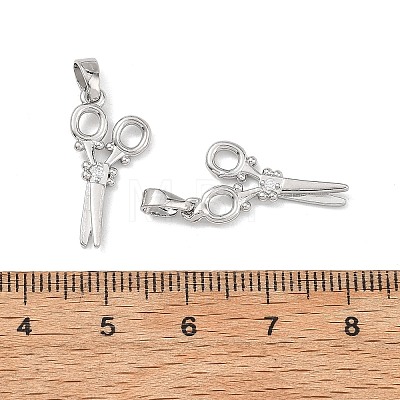 Brass Micro Pave Clear Cubic Zirconia Pendants CU-L277-08P-1
