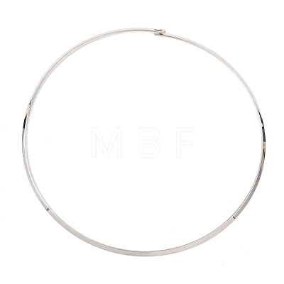 3MM 201 Stainless Steel Wire Choker Necklace NJEW-Z098-04P-1